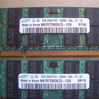 ノートパソコン　メモリー　SUMSUNG　PC2（DDR２）-5...