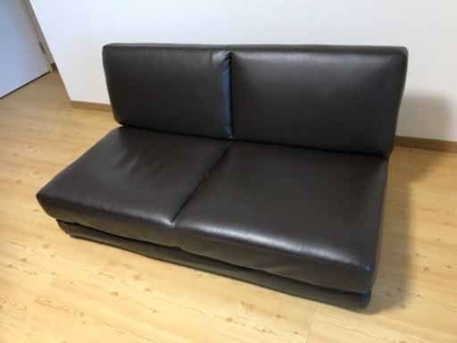 ダブルサイズソファベッド  ブラウン