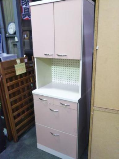 激安でレンジ台 薄いピンクです えこりっち 柏原の収納家具 食器棚 キッチン収納 の中古あげます 譲ります ジモティーで不用品の処分