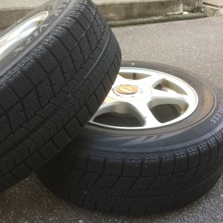 スタッドレスタイヤ(5穴ホイール付) 19565R15 91Q 安心のブリヂストンVRX 2014年製造
