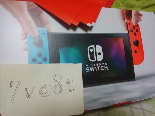 ラッピング未開封新品、保証⭕)ニンテンドースイッチ 本体 人気色‼ネオンブルー＆レッド(配送、手渡し⭕
