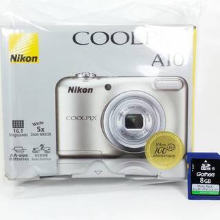 ほぼ新品 Nikon ニコン デジタルカメラ COOLPIX A10 シルバー 動作確認