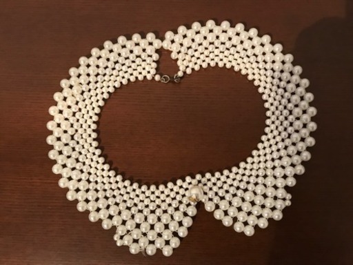 パール風付け襟ネックレス Coco 今宿のアクセサリー ネックレス の パール風付け襟ネックレス Coco 今宿のアクセサリー ネックレス の
