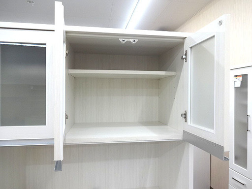 札幌 引き取り ニトリ キッチンボード 白木目 食器棚/キッチン収納