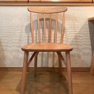 美品　ミキモク 無垢材ダイニングテーブルセット