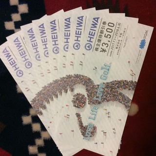 ★値下げ★PGM:ゴルフ・株主優待チケット・3500円／枚→2000円／枚に値引き・✳︎有効期間2018/6/30まで有効d