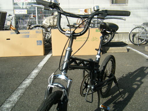 中古自転車81（防犯登録無料） 折畳自転車　サカモトテクノ　サラマンダー　20インチ　6段ギヤ　アルミフレーム＋Ｗサスペンション＋ワイヤー錠付　＊ライトは付属していません。