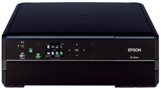 EPSON Colorio インクジェット複合機 EP-804A 有線・無線LAN標準対応 スマートフォンプリント対応 6色染料インク ブラックモデル