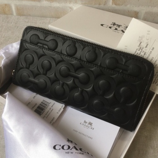 人気のオプアート  COACH/コーチ  長財布  新品未使用  アコーディオン