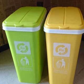 リサイクル 分別 ふた付きゴミ箱