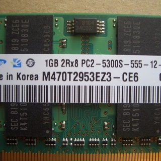 ノートパソコン　メモリー　SUMSUNG　PC2（DDR２）--...
