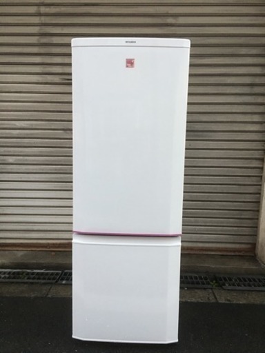 MITSUBISHI ノンフロン冷凍冷蔵庫 エディオンオリジナル キーワードピンク MR-P17EX-KP 【2014年製】