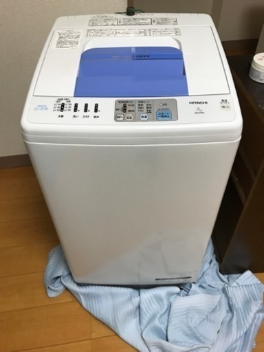全自動電気洗濯機  2014年 HITACHI nw-r701 中古 動作確認済み