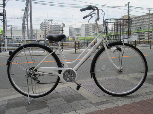 ♪ジモティー特価♪通勤、通学、お出かけもらくらく２７型中古ファミリーサイクル　新大阪　サイクルキッズ