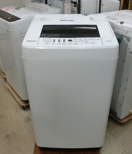 【販売終了しました。ありがとうございます。】Hisense　4.5㎏　ステンレス槽　全自動洗濯機　HW-T45A　2016年製　中古美品