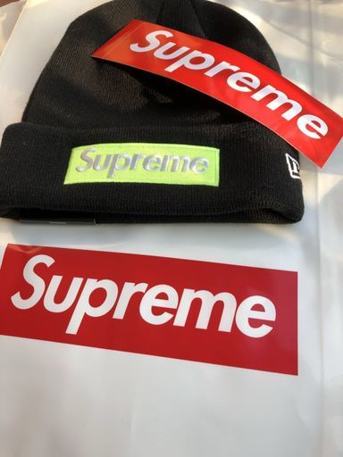 Supreme New Era Box Logo Beanie black 黒