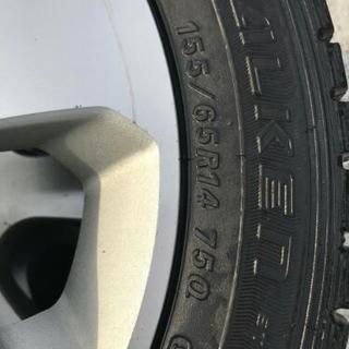 155/65/14 スズキ純正ホイル付きスタッドレスタイヤ⛄