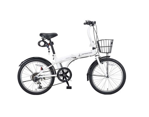 [Amazon.co.jp限定商品] キャプテンスタッグ Oricle 20インチ 折りたたみ自転車 FDB206 [ シマノ6段変速 / バッテリーライト / ワイヤー錠 / 前後泥よけ ] 標準装備