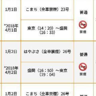 30日締切！帰省帰りに盛岡から東京まで新幹線大人２名分