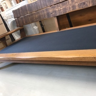 【希少】ナラ材　天然木　3人掛けソファー　カバー付き　リサイクルショップ宮崎屋17.12.28