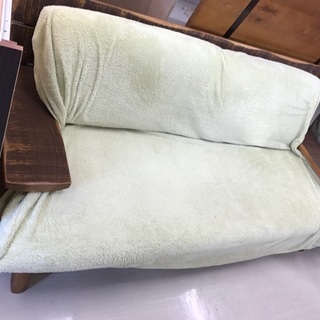 【希少】ナラ材　天然木　3人掛けソファー　カバー付き　リサイクルショップ宮崎屋17.12.28