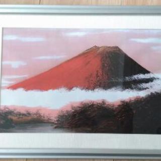 【交渉終了】富士山　赤富士　縁起物　額　売ります