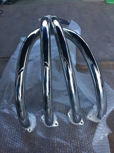 希少・未使用品 GSX750Sカタナ メッキショート管マフラー フルエキ/手曲げ風 M-TEC中京 KATANA 刀
