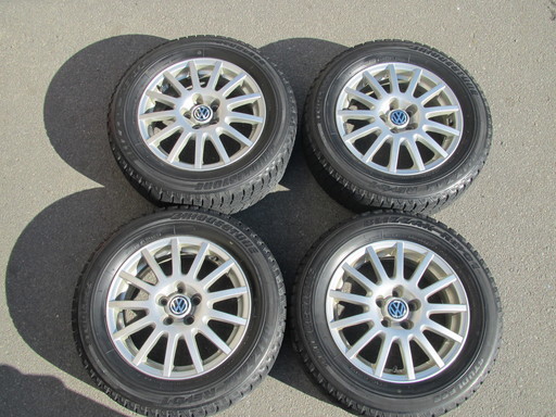 VW　GOLFなどに！　VW純正オプション　14インチホイール　　ｽﾀｯﾄﾞﾚｽﾀｲﾔ付！