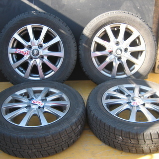 155/65Ｒ13スタッドレス＆アルミホイル4本中古　ホンダ　ラ...