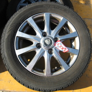 155/65Ｒ13スタッドレス＆アルミホイル4本中古　ホンダ　ライフで使用！