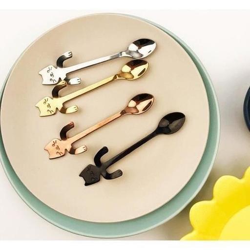 コーヒー猫スープンローズゴールドクリスマス新品