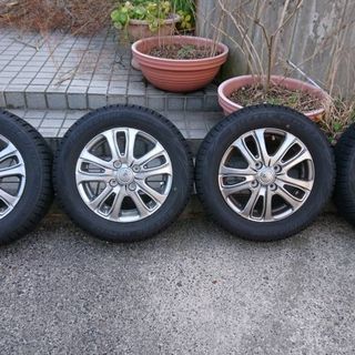 ☆スタッドレスタイヤ軽自動車アルミ付き＜155/65R13＞ 軽自動車用 スタッドレス付きアルミ 4本 155/65R13 まだまだ使えます