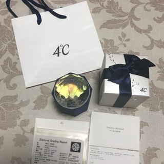 4℃ k18 イエローゴールド ダイアモンドネックレス（ケース付き）