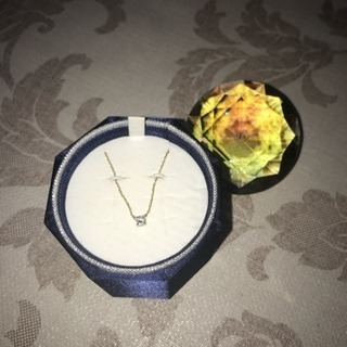 4℃ k18 イエローゴールド ダイアモンドネックレス（ケース付き）