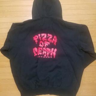 ち】者短【勝早期 PiZZA OF DEATH RECORDS パーカー 黒/赤 - sogorn.com.br