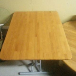 木製テーブル　折り畳み式　昇降可能　座卓としても使用可
