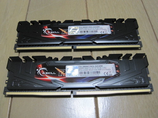 （取引中）メモリ　G.Skill  DDR4-2800 (PC4-22400)   8G×2枚　16G