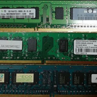【交渉中】中古デストップ用メモリ DDR3・DDR2の7本セット...