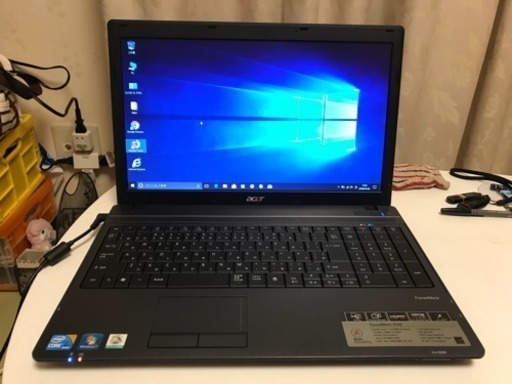 きれいな動作品　Acer Aspire TravelMate 5742-X32D Win10 Pro 64bit  Core i3 M370メモリ2GB HDD空き 約270GB 無線ラン 10キー