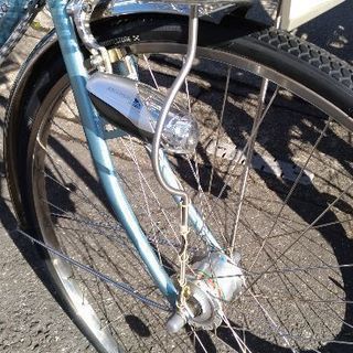 一台限り！処分価格！ミヤタサイクル　ステンマックスα　２７インチ　水色です。