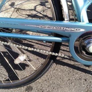 一台限り！処分価格！ミヤタサイクル　ステンマックスα　２７インチ　水色です。