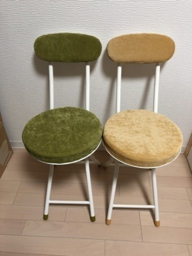 折りたたみ可能 椅子2脚セット