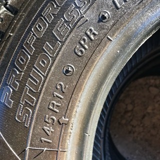 145R12. 6PR スタッドレスタイヤ※交換込み※