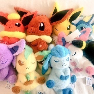イーブイ進化系ぬいぐるみ 9体セット くつろぎタイム】イーブイ進化系ぬいぐるみ9体セット
