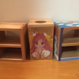 【受付終了】手作り ゴミ箱 棚 セット