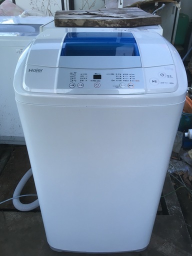 16年製 美品◆ハイアール コンパクト 5.0㎏ 全自動洗濯機 ステンレス槽 風乾燥機能　JW-K50K　※訳有