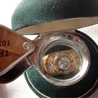 K18/18金 ダイヤ デザインリング 10号 0.52刻印 FS 磨き仕上げ品 A