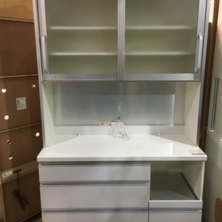 パモウナ 2面レンジボード 白 オートクローザー 120cm