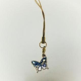 送料無料☆ハンドメイド☆冬夜空の蝶ストラップ♡