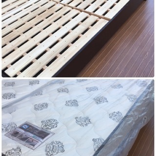 お値段以上⤴︎ニトリ❤️ レア✨クイーンベッド🛌定価20万の高級sealyマットレス付き